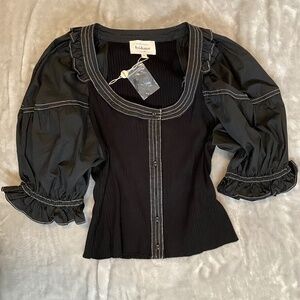 NWT Bohme Puff Sleeve Cardigan